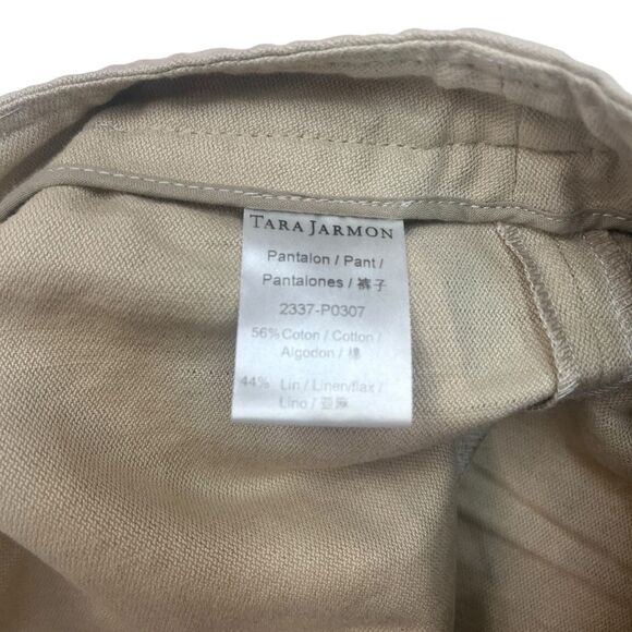 Tara Jarmon Shorts Sz 42 Tan Linen and Cotton Shorts - Picture 5 of 8